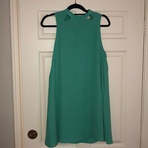 Green shift dress